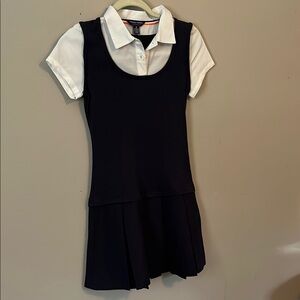 Kids Navy and White Dress, 12